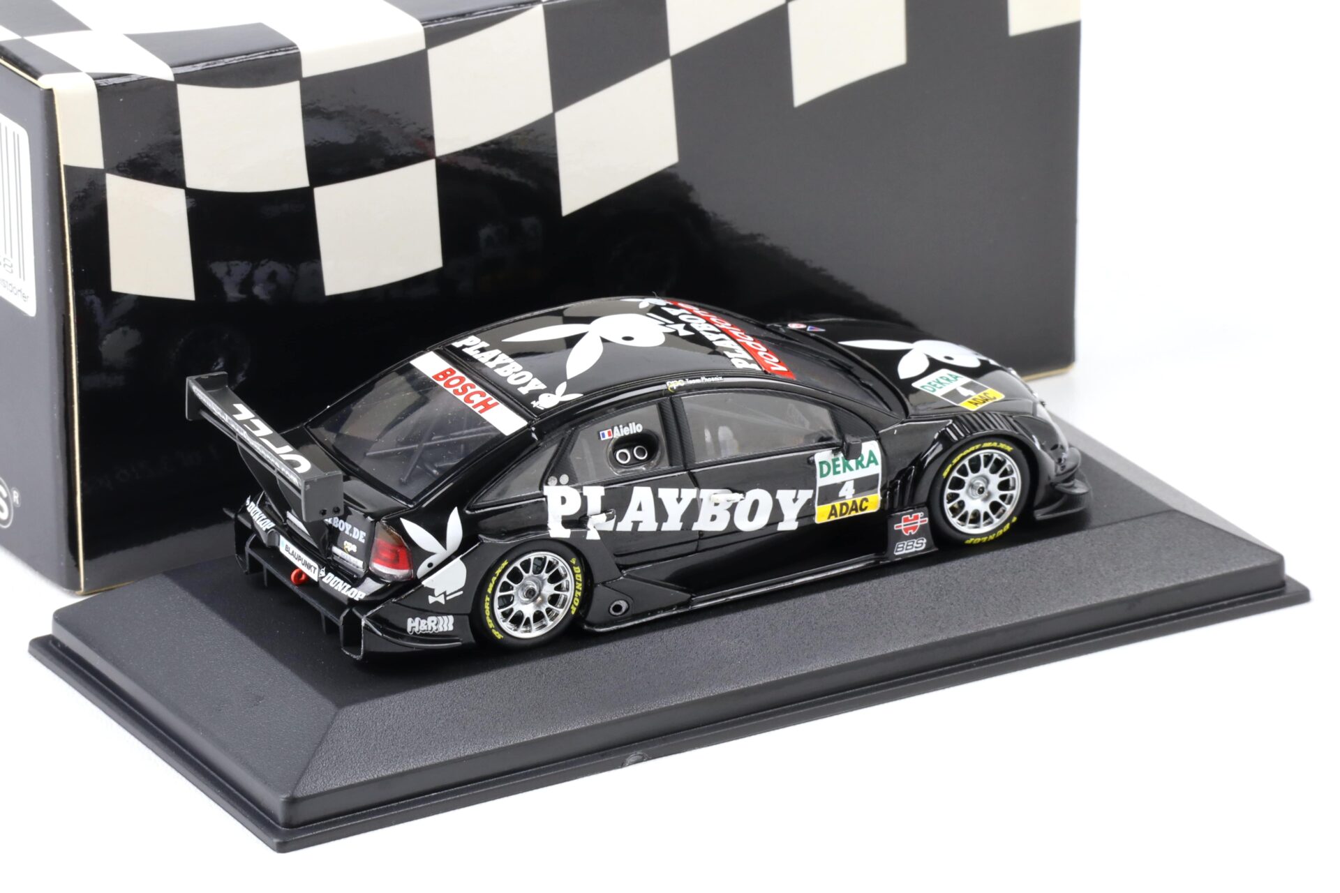 1:43 Minichamps Opel Vectra GTS V8 DTM 2004 Playboy L.Aiello #4 OPC Team Phoenix