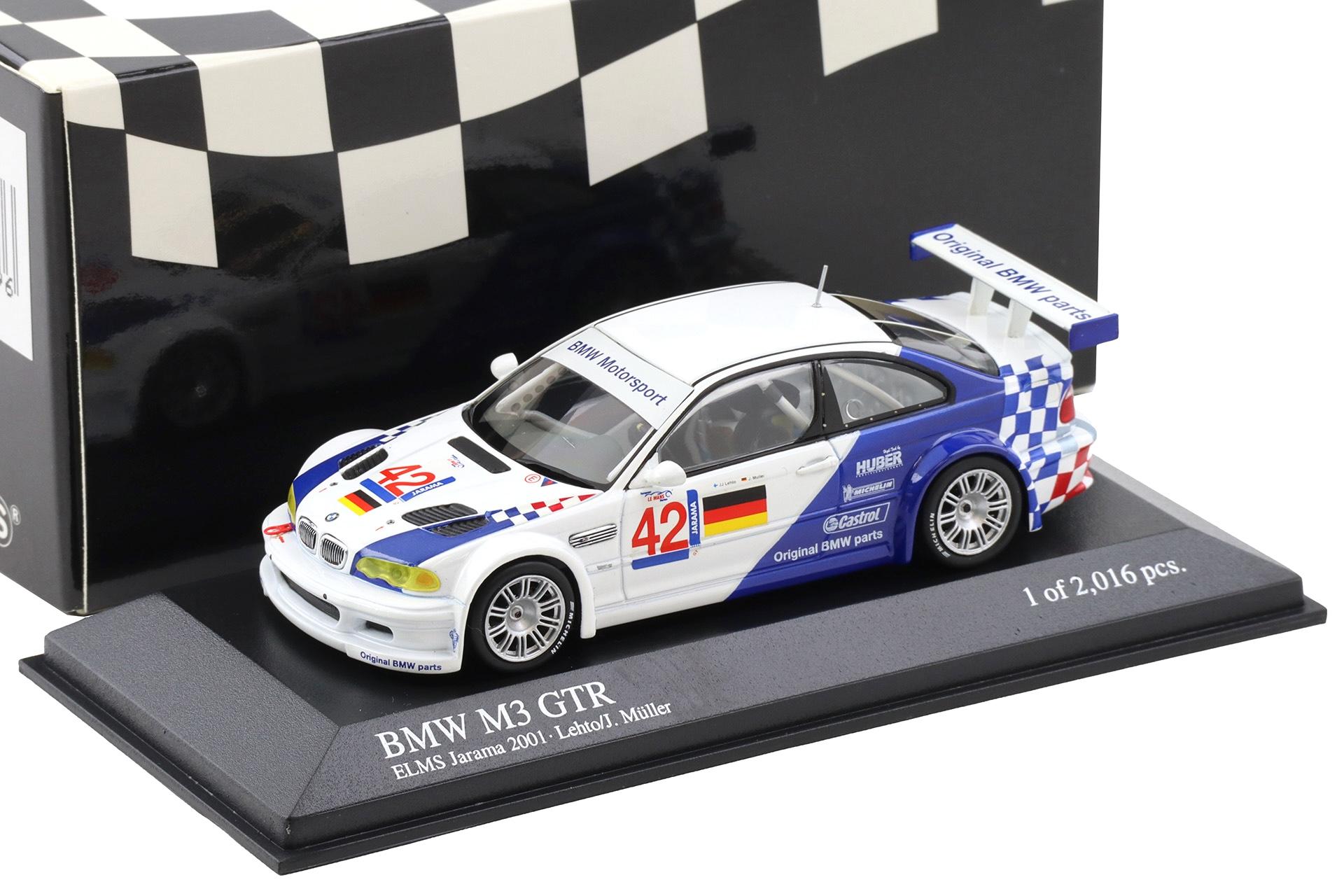 1:43 Minichamps BMW M3 GTR E46 ELMS Jarama #42 Letho/ Müller