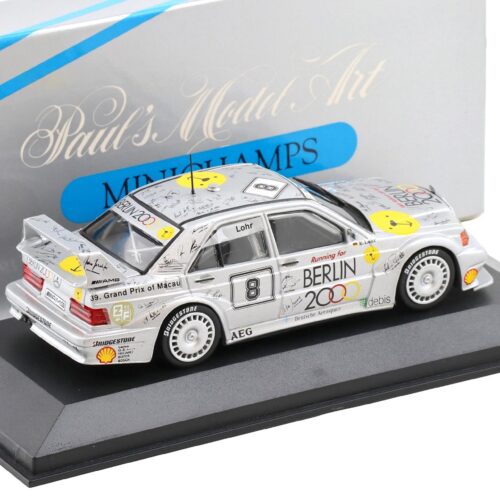 1:43 Minichamps Mercedes 190E EVO 2 AMG Berlin 2000 GP Macau 1992 E.Lohr #8