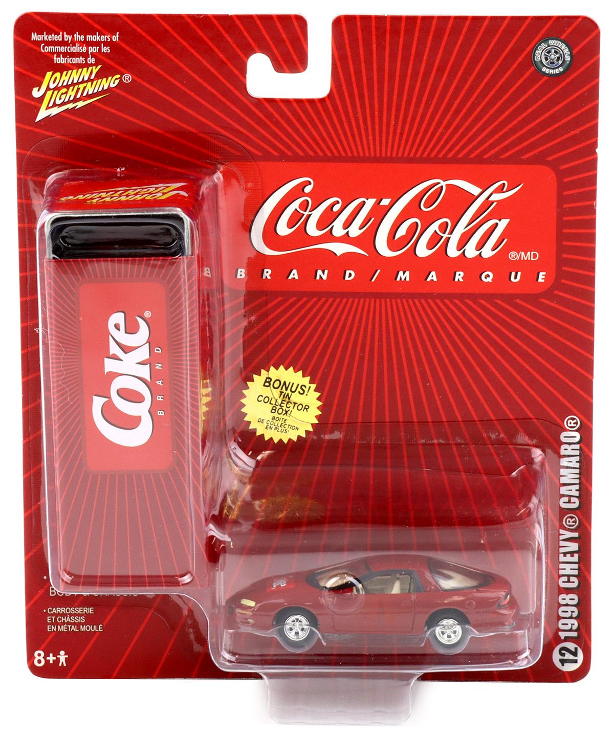 1:64 Johnny Lightning 1998 Chevy Camaro red Coca Cola Brand