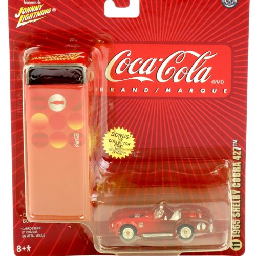 1:64 Johnny Lightning 1965 Shelby Cobra 427 red Coca Cola Brand