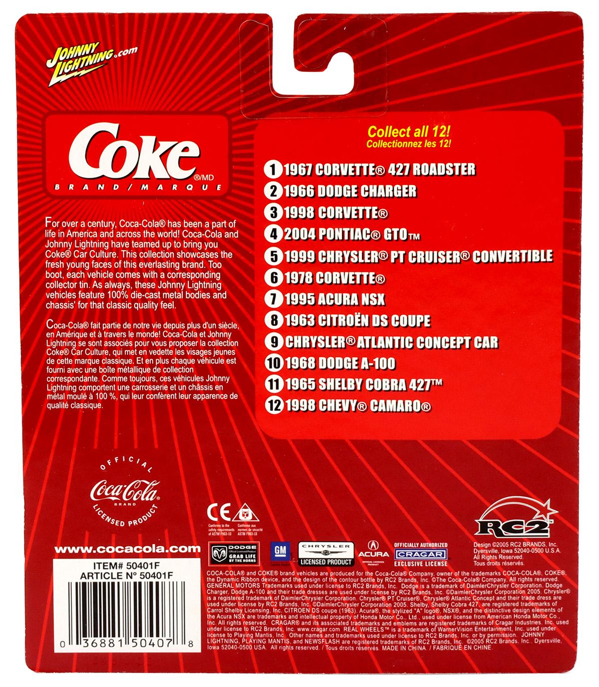 1:64 Johnny Lightning 1968 Dodge A-100 red Coca Cola Brand