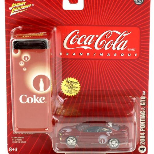 1:64 Johnny Lightning 2004 Pontiac GTO dark red Coca Cola Brand