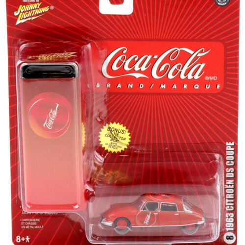 1:64 Johnny Lightning 1963 Citroen DS Coupe red Coca Cola Brand