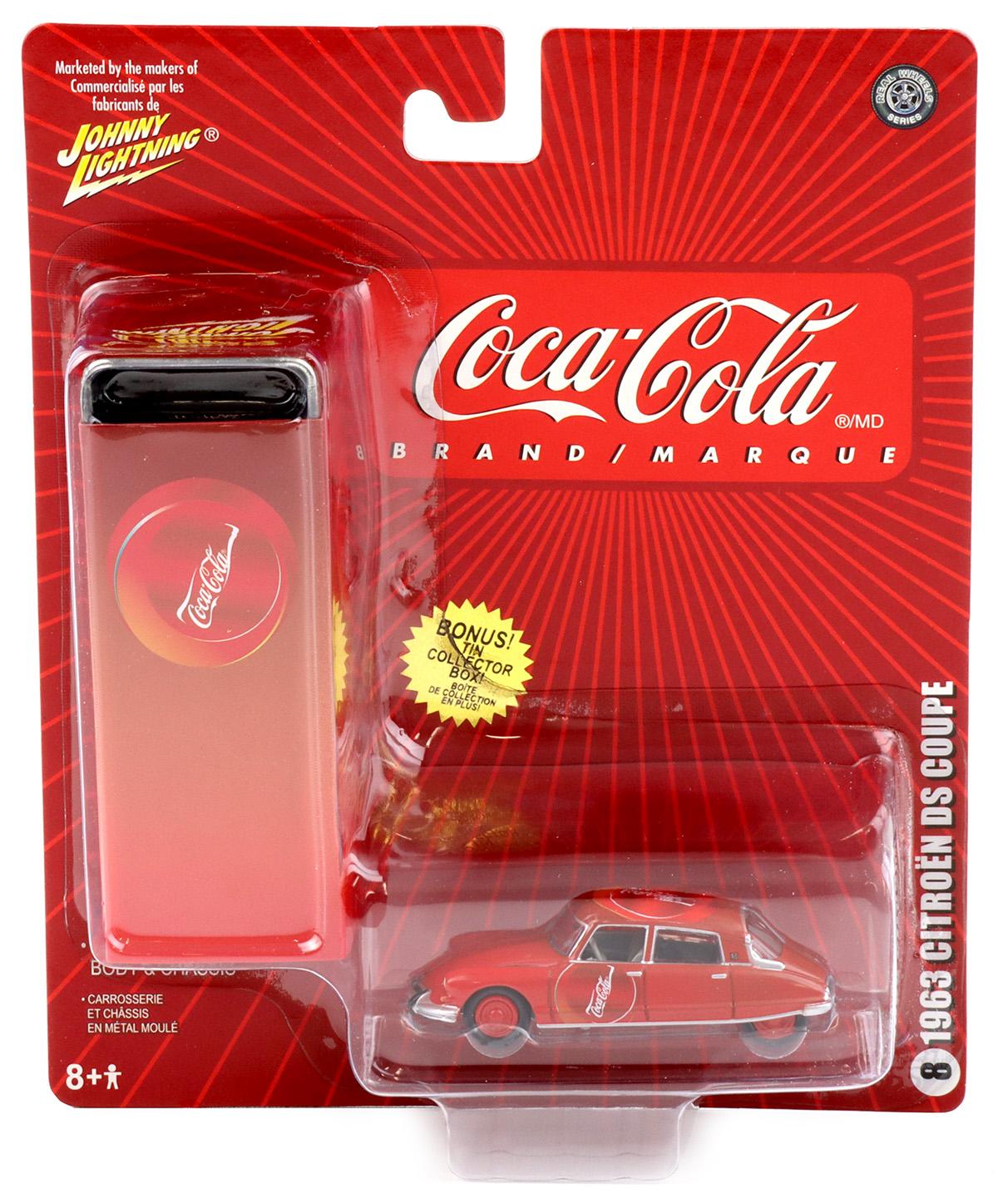1:64 Johnny Lightning 1963 Citroen DS Coupe red Coca Cola Brand
