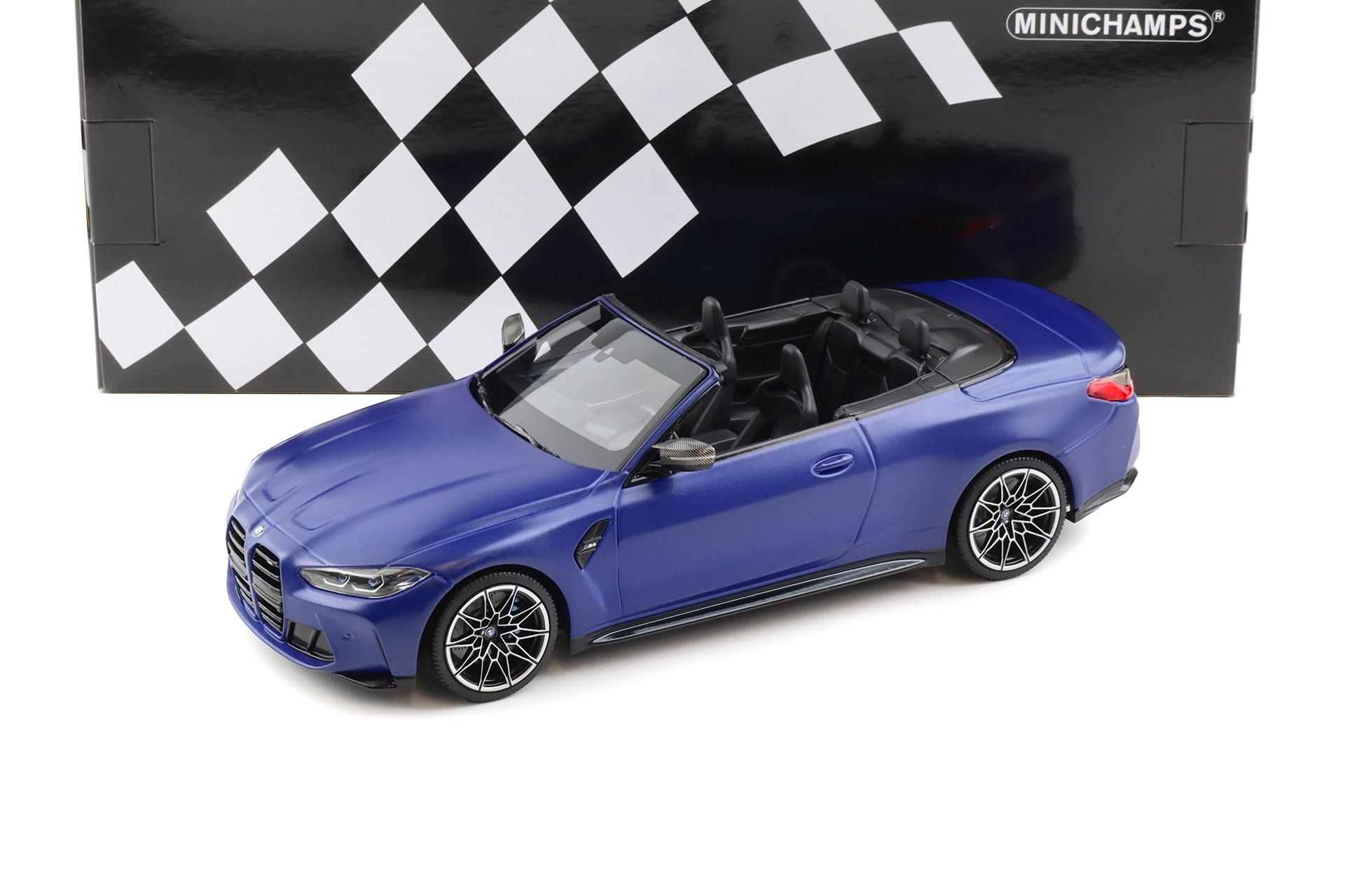 1:18 Minichamps BMW M4 Convertible (G83) metallic matt blue 2020