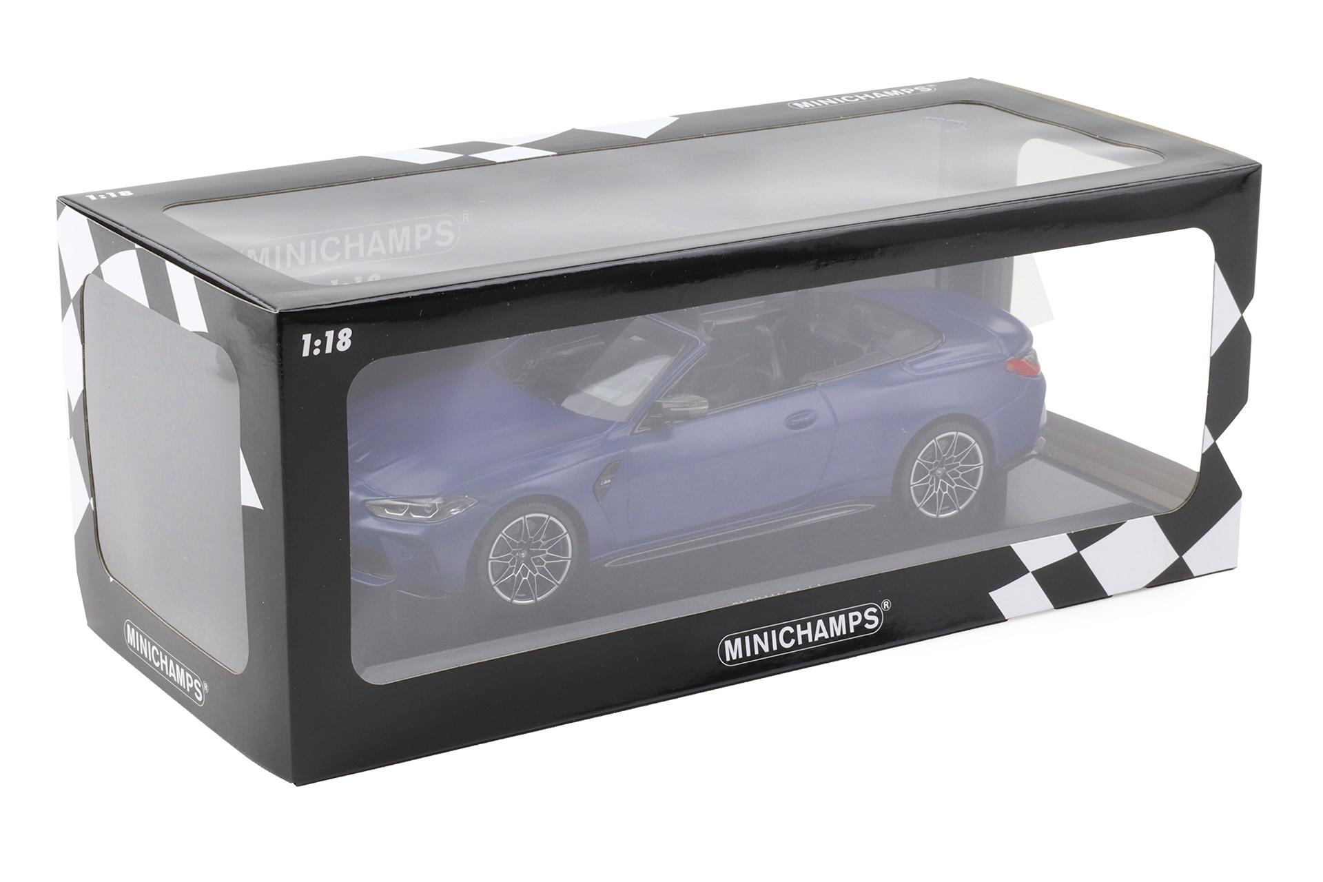 1:18 Minichamps BMW M4 Convertible (G83) metallic matt blue 2020
