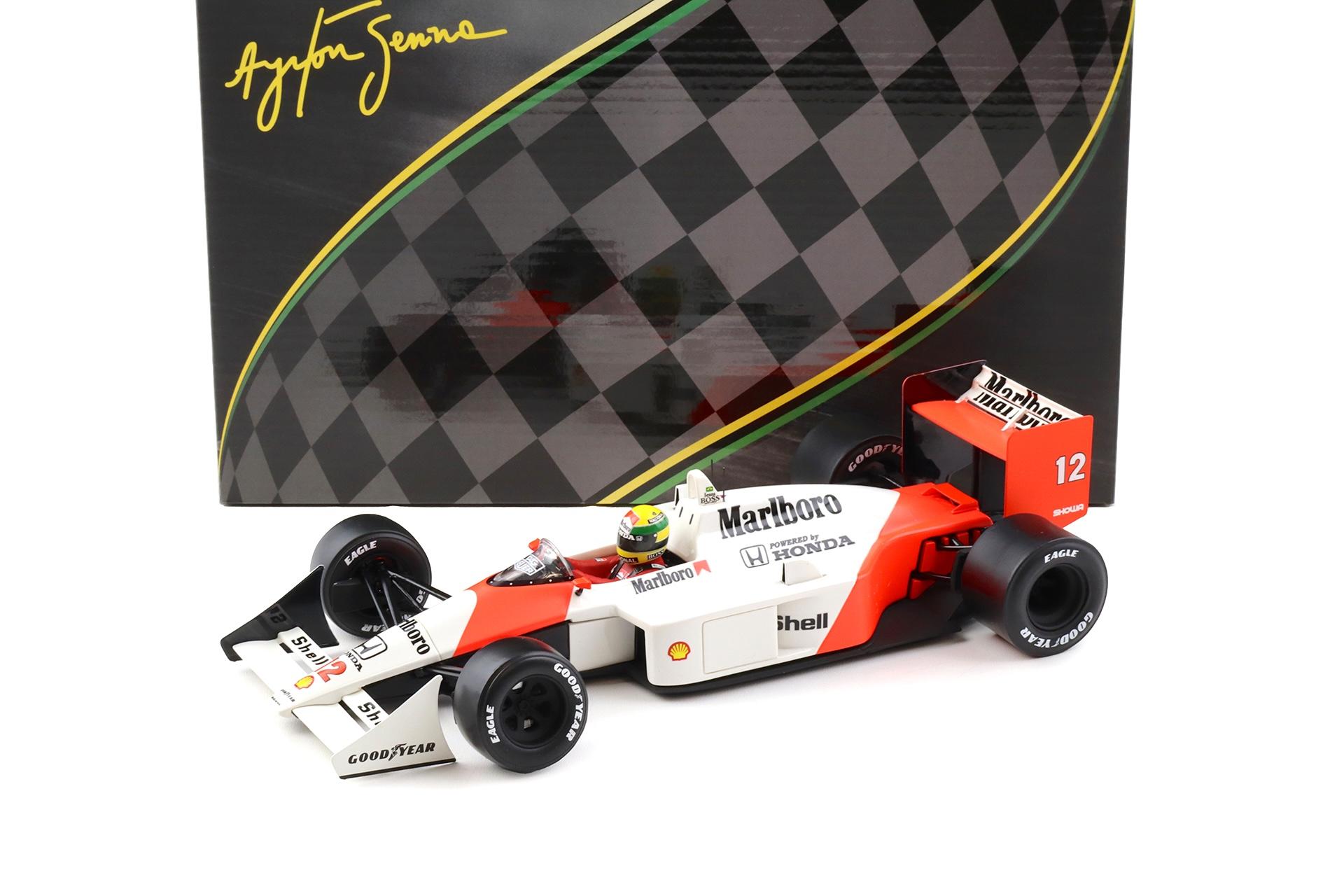 1:18 PremiumX McLAREN Honda MP4/4 Ayrton Senna #12 GP Japan 1988