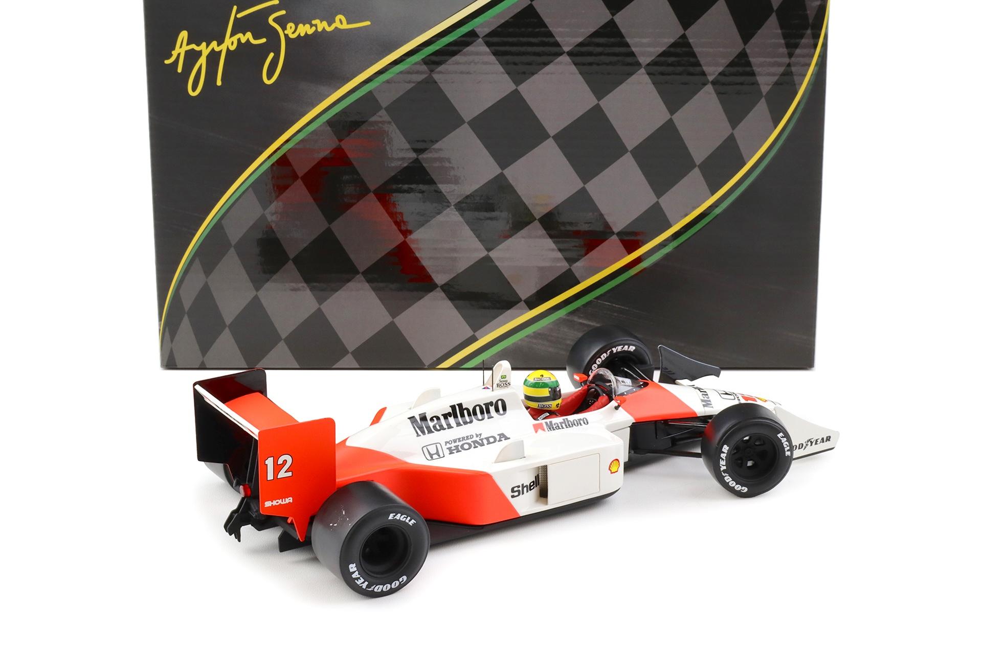 1:18 PremiumX McLAREN Honda MP4/4 Ayrton Senna #12 GP Japan 1988