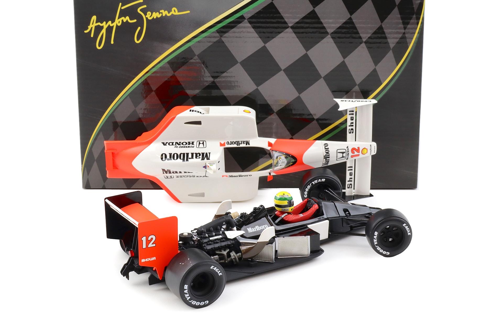 1:18 PremiumX McLAREN Honda MP4/4 Ayrton Senna #12 GP Japan 1988