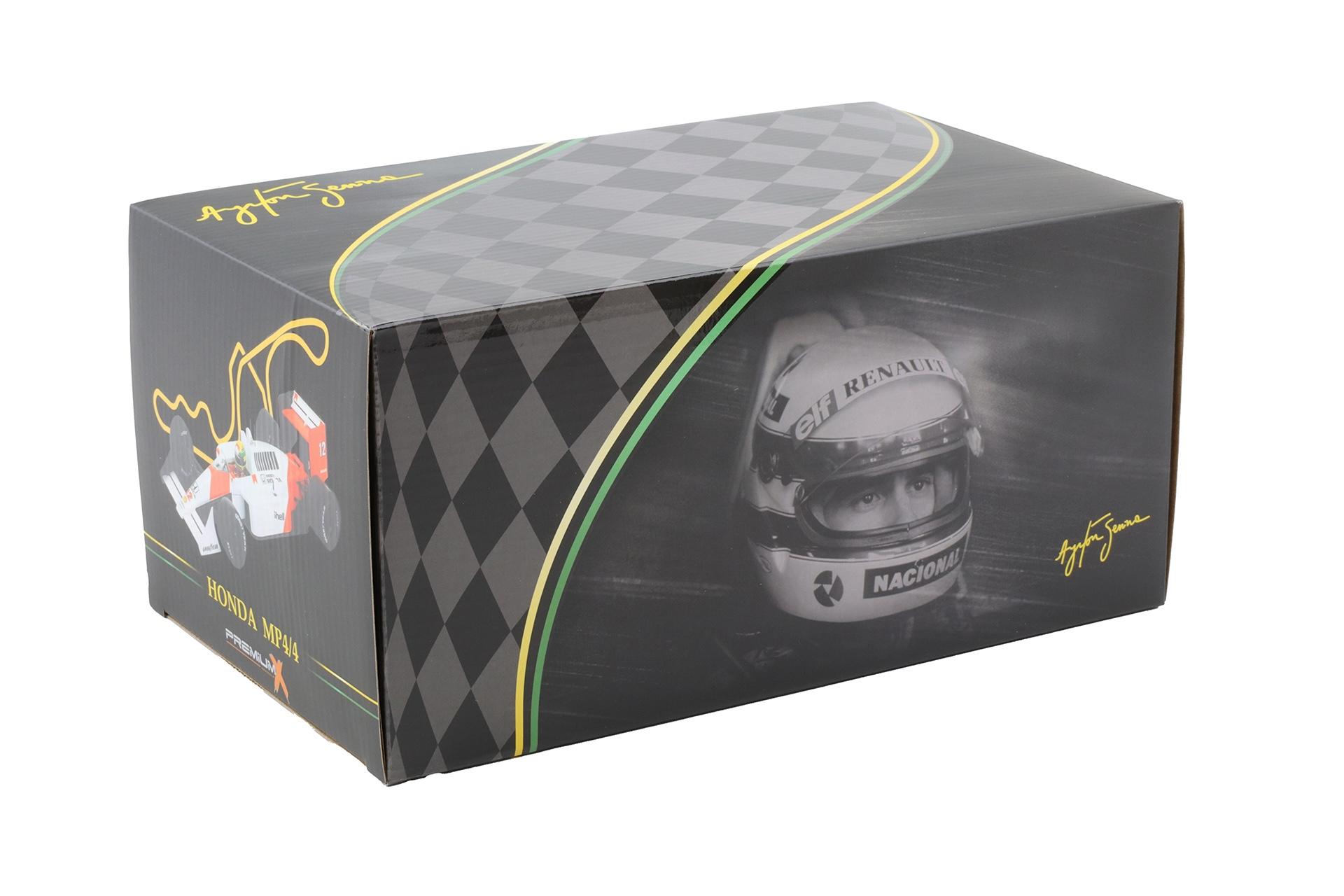 1:18 PremiumX McLAREN Honda MP4/4 Ayrton Senna #12 GP Japan 1988