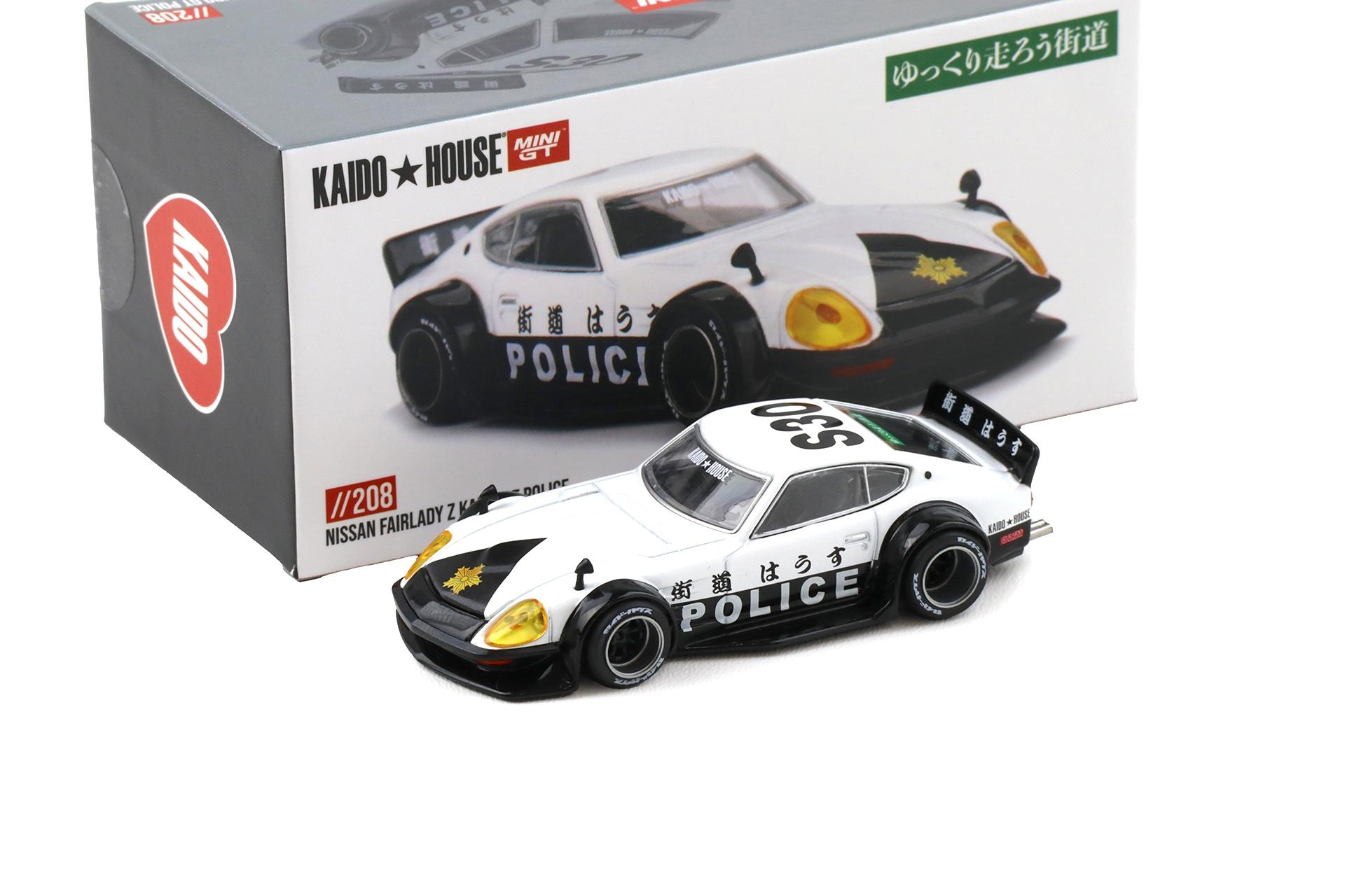 1:64 TSM Mini GT Kaido House Nissan Fairlady Z Kaido GT Police white/ black