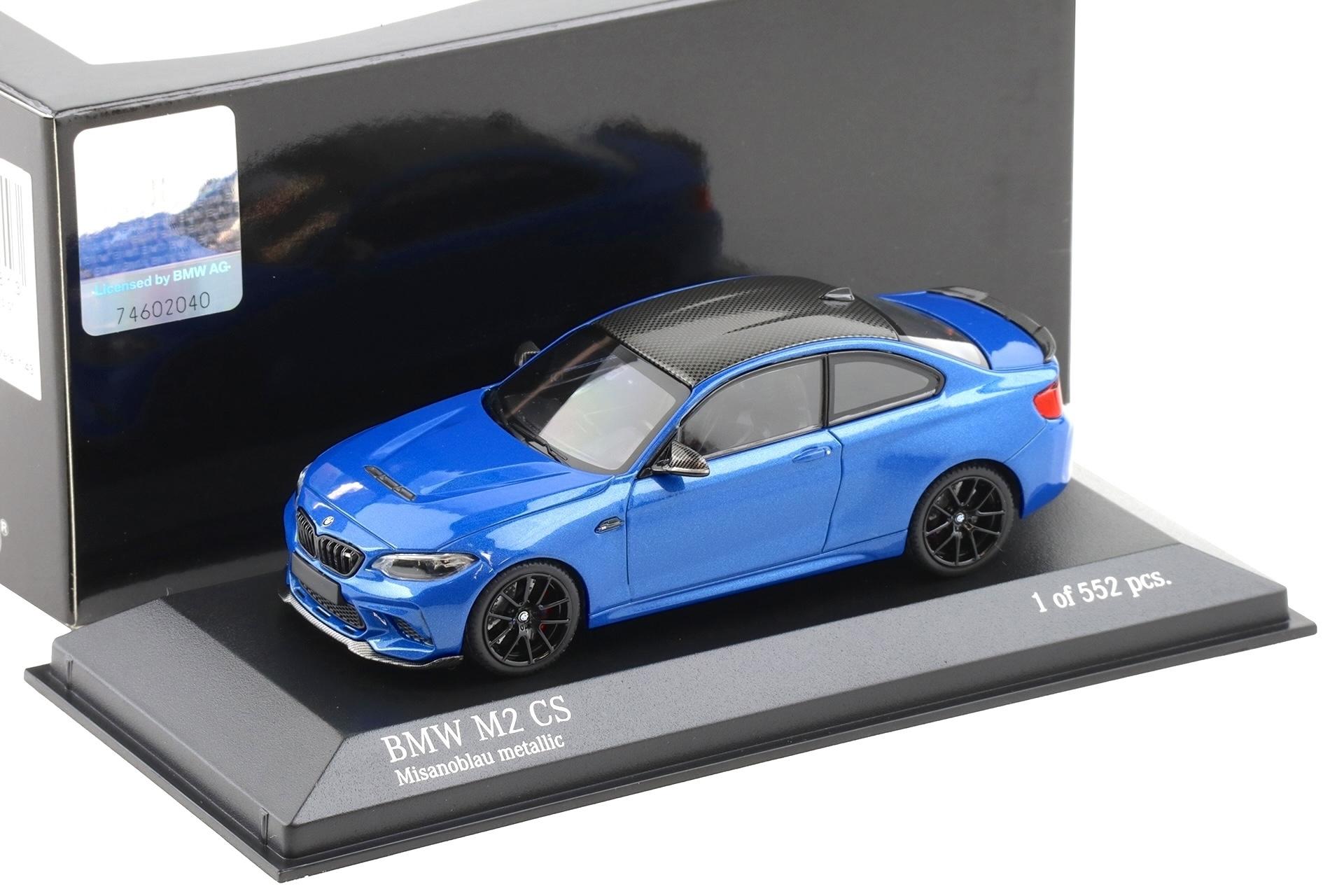 1:43 Minichamps BMW M2 CS Coupe Misano blue/ black wheels 2020