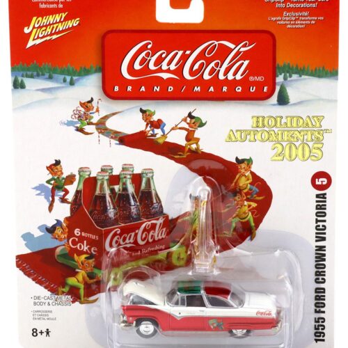 1:64 Johnny Lightning 1955 Ford Crown Victoria Coca Cola Brand Holliday Automents 2005