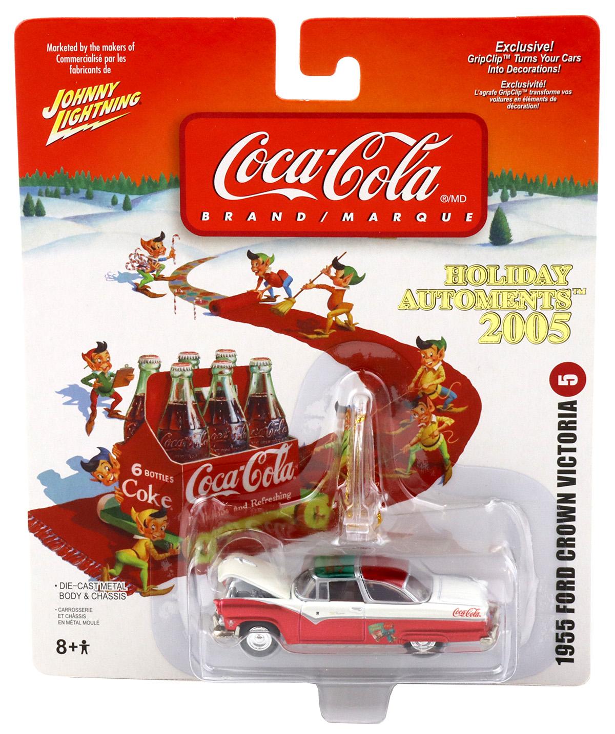 1:64 Johnny Lightning 1955 Ford Crown Victoria Coca Cola Brand Holliday Automents 2005