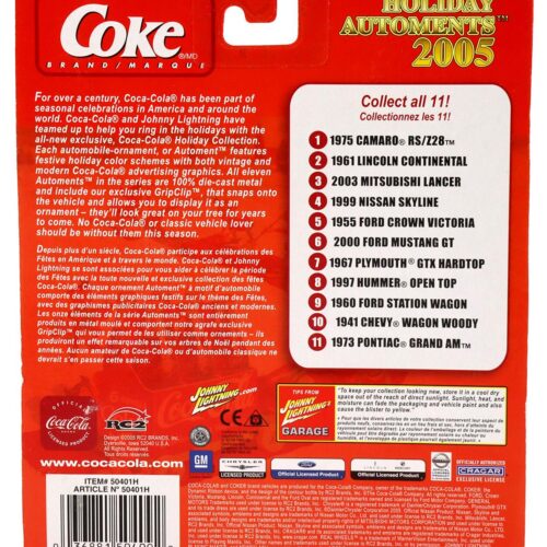 1:64 Johnny Lightning 1967 Plymouth GTX Hardtop dark grey metallic Holiday Automents 2005 Coca Cola Brand