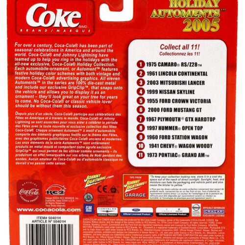 1:64 Johnny Lightning 1997 Ford Hummer Open Top red Holiday Automents 2005 Coca Cola Brand
