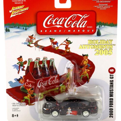 1:64 Johnny Lightning 200 Ford Mustang GT dark brown Metallic Holliday Automents 2005 Coca Cola Brand