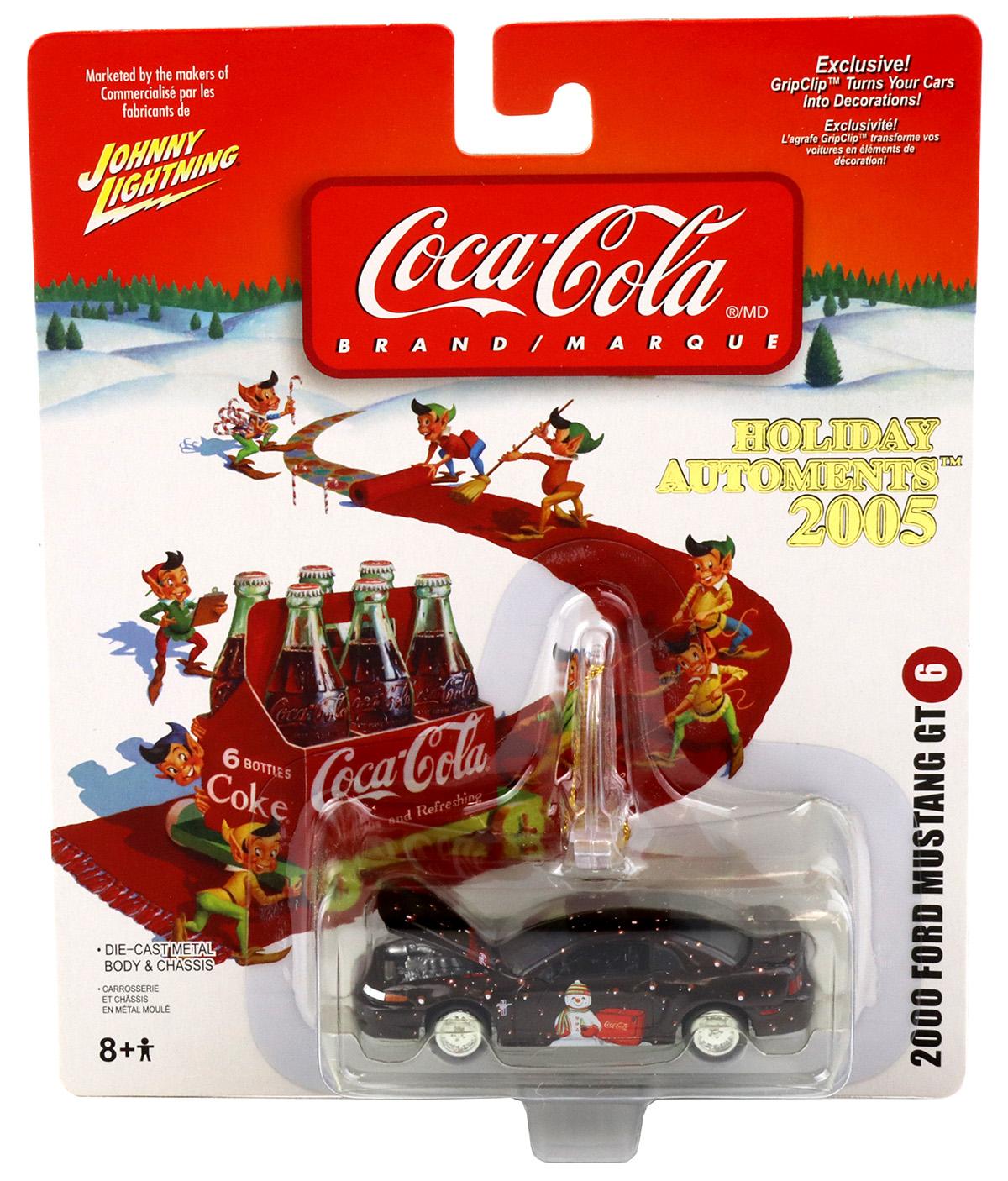 1:64 Johnny Lightning 200 Ford Mustang GT dark brown Metallic Holliday Automents 2005 Coca Cola Brand