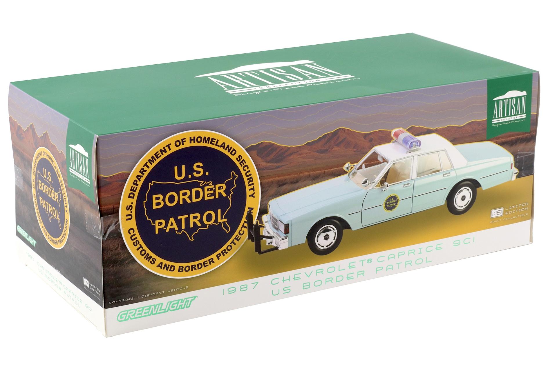 1:18 Greenlight 1987 Chevrolet Caprice 9CI US Border Patrol light green