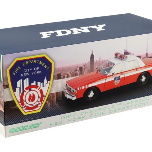 1:18 Greenlight 1987 Chevrolet Caprice 9CI FDNY New York Fire Department red