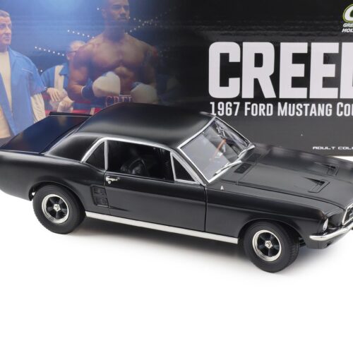 1:18 Greenlight 1967 Ford Mustang Coupe CREED matt black