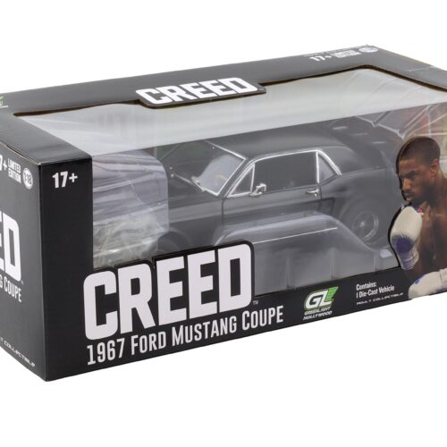 1:18 Greenlight 1967 Ford Mustang Coupe CREED matt black