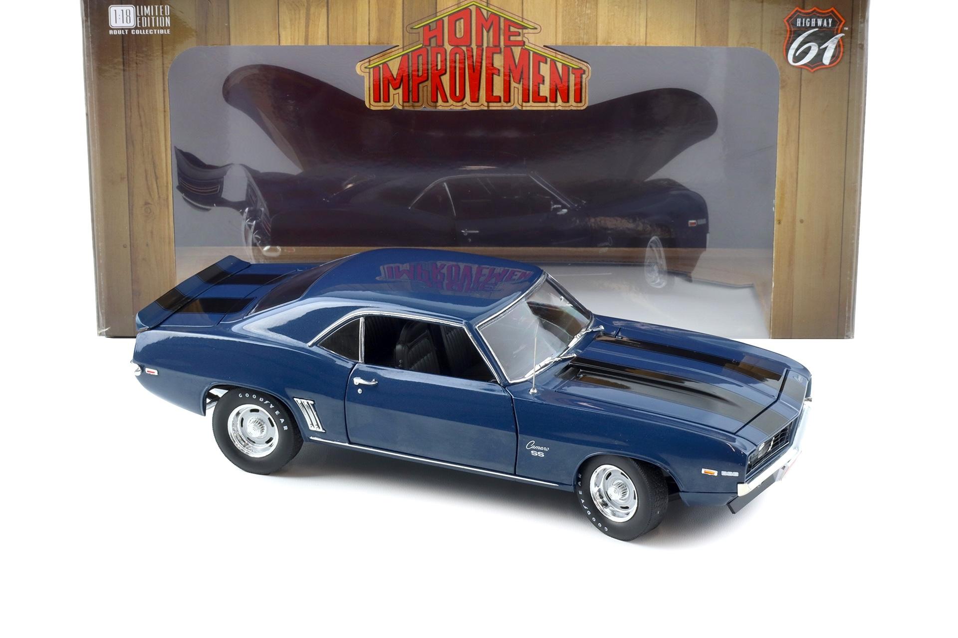 1:18 Highway61 Chevrolet Camaro SS Coupe 1969 blue HOME IMPROVEMENT