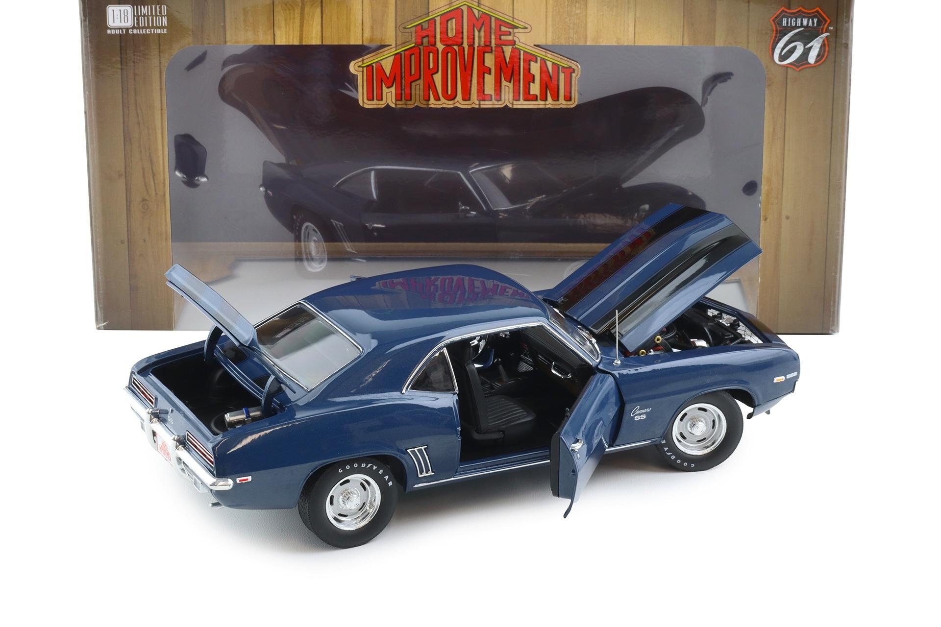 1:18 Highway61 Chevrolet Camaro SS Coupe 1969 blue HOME IMPROVEMENT