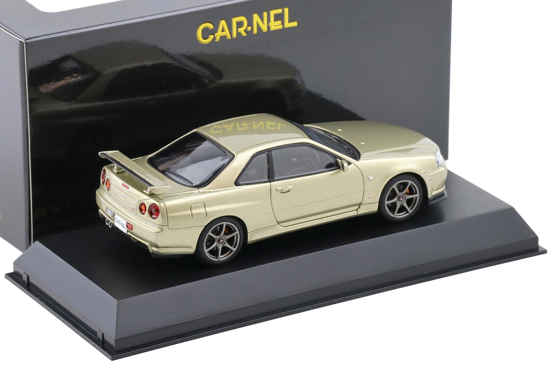 1:43 CAR-NEL by Kyosho Nissan Skyline GT-R (R34) M-SPEC II NÜR 2002 Silica Brass