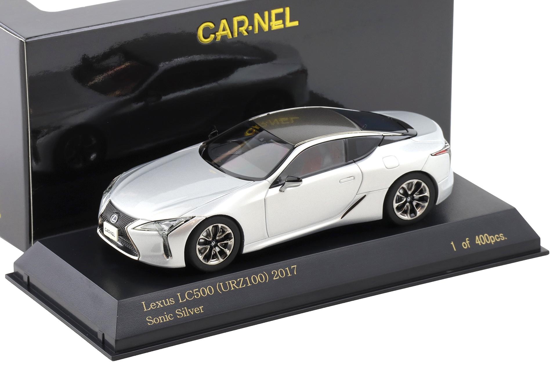 1:43 CAR-NEL by Kyosho Lexus LC500 (URZ100) Coupe 2017 Sonic silver