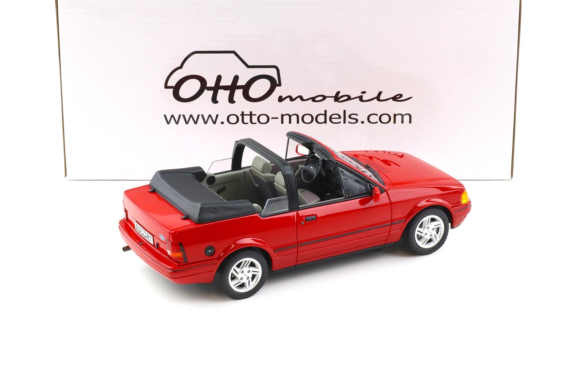 1:18 OTTO mobile OT1254 Ford Escort MK4 XR3i Cabriolet Flamenco red 1986