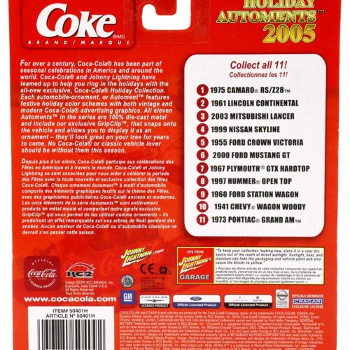 1:64 Johnny Lightning 1960 Ford Station Wagon white/ red Woody Holiday Automents 2005 Coca Cola BrandÂ