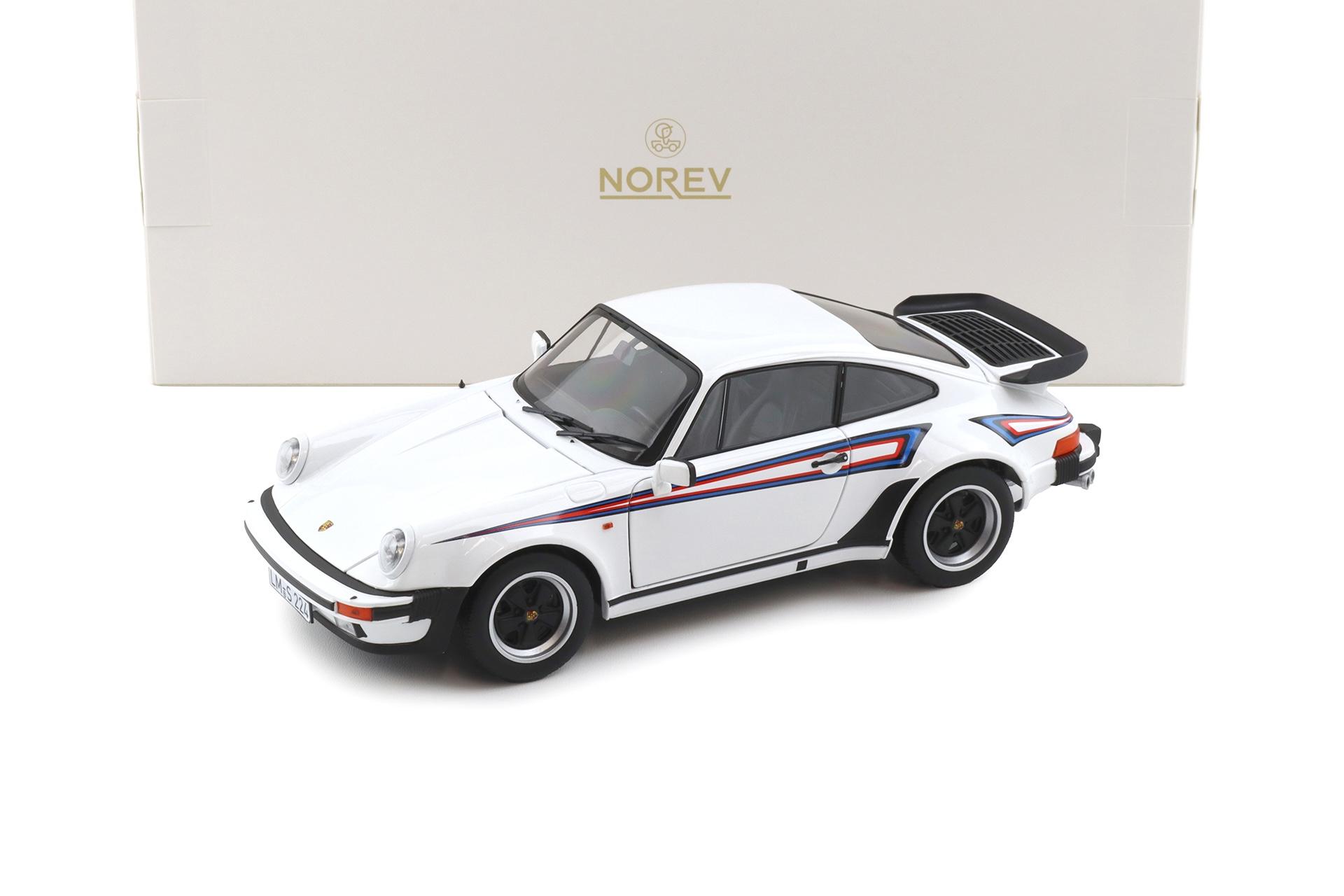 1:18 Norev Porsche 911 930 Turbo 3.3 Coupe 1980 white Martini Livery 187668