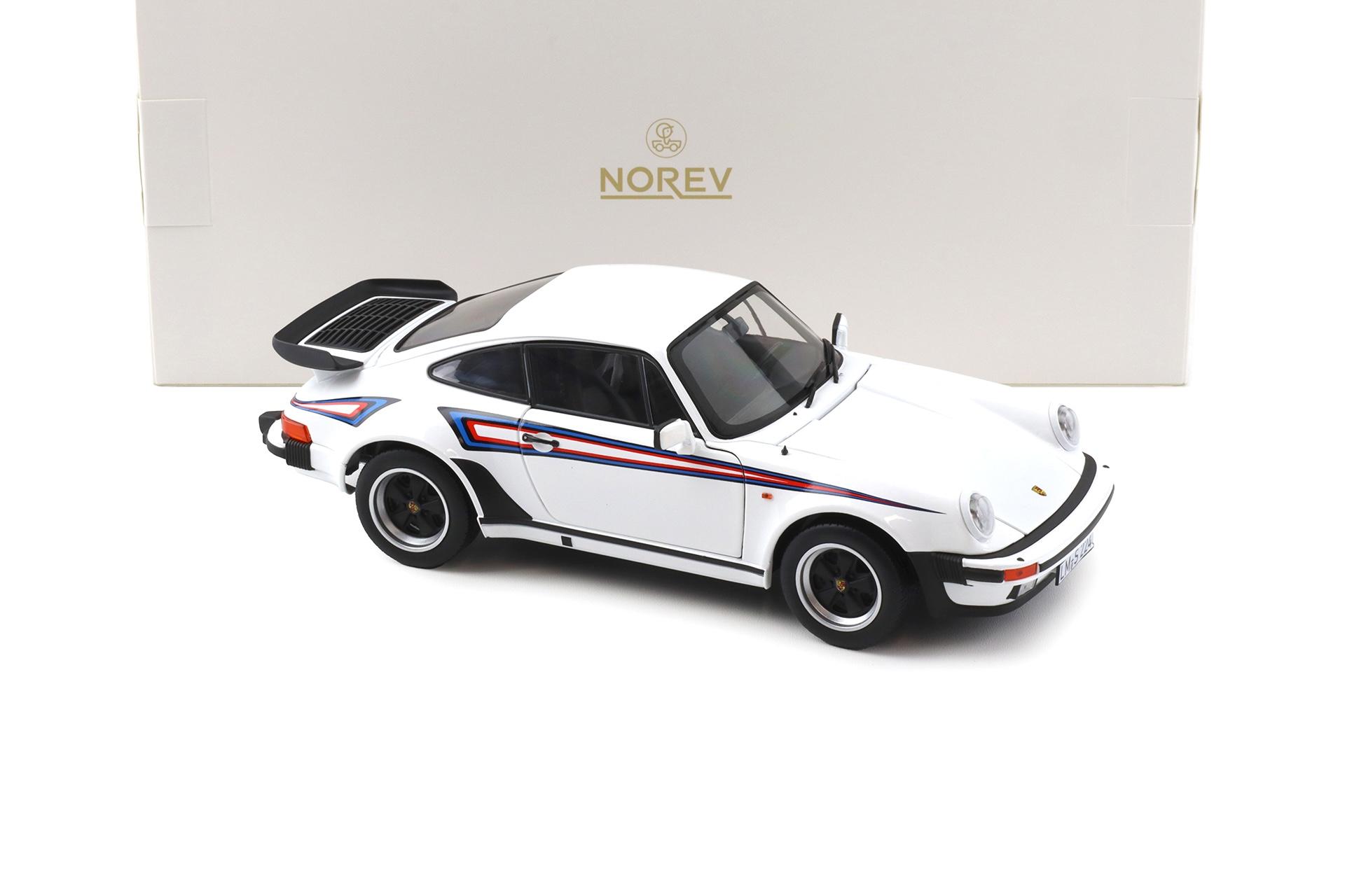 1:18 Norev Porsche 911 930 Turbo 3.3 Coupe 1980 white Martini Livery 187668