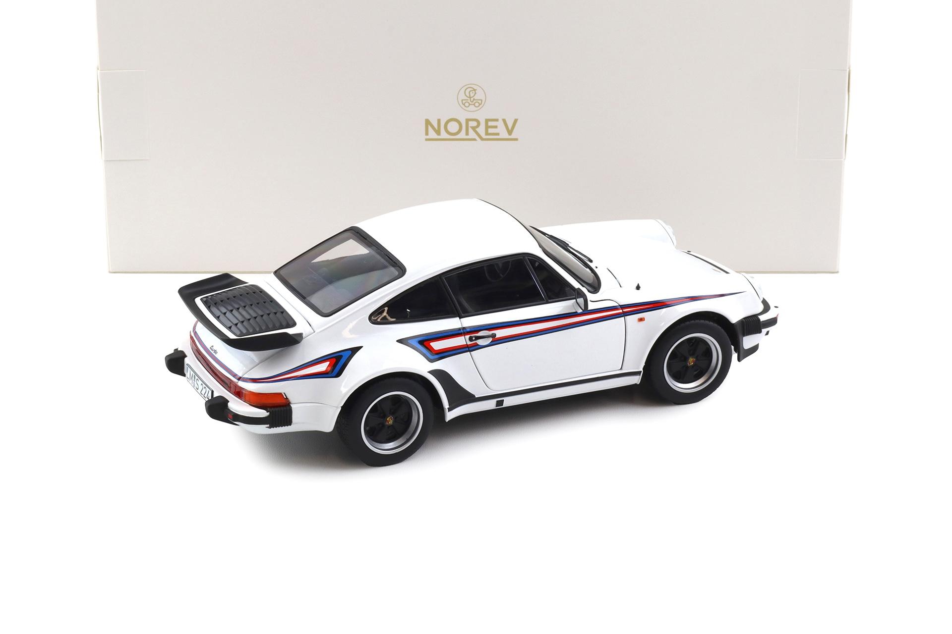 1:18 Norev Porsche 911 930 Turbo 3.3 Coupe 1980 white Martini Livery 187668