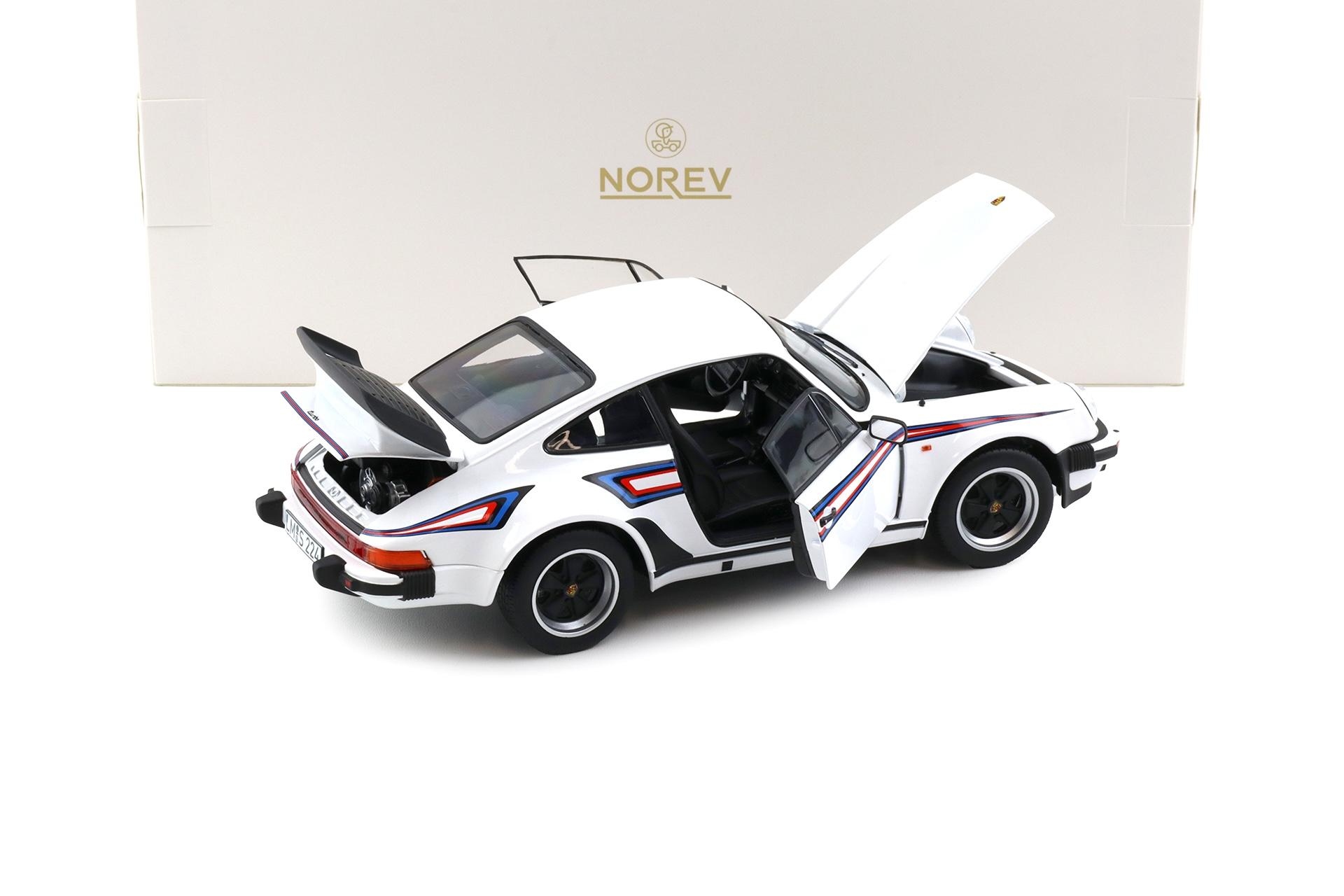 1:18 Norev Porsche 911 930 Turbo 3.3 Coupe 1980 white Martini Livery 187668