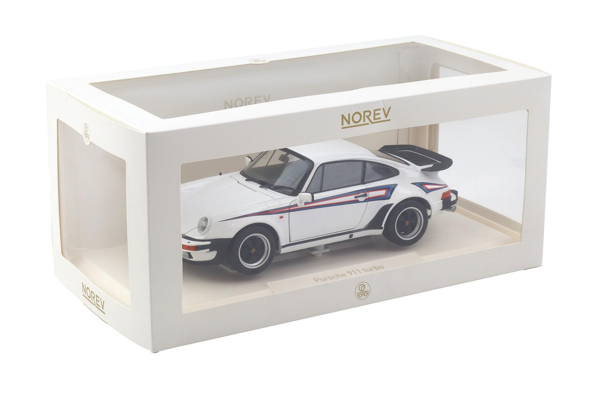 1:18 Norev Porsche 911 930 Turbo 3.3 Coupe 1980 white Martini Livery 187668