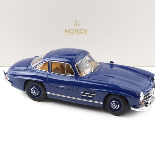 1:18 Norev Mercedes 300 SL Flügeltürer Gullwing 1954 blue/ brown interior 183852