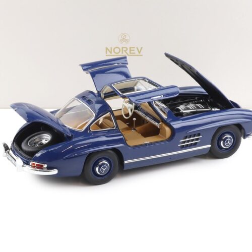 1:18 Norev Mercedes 300 SL Flügeltürer Gullwing 1954 blue/ brown interior 183852
