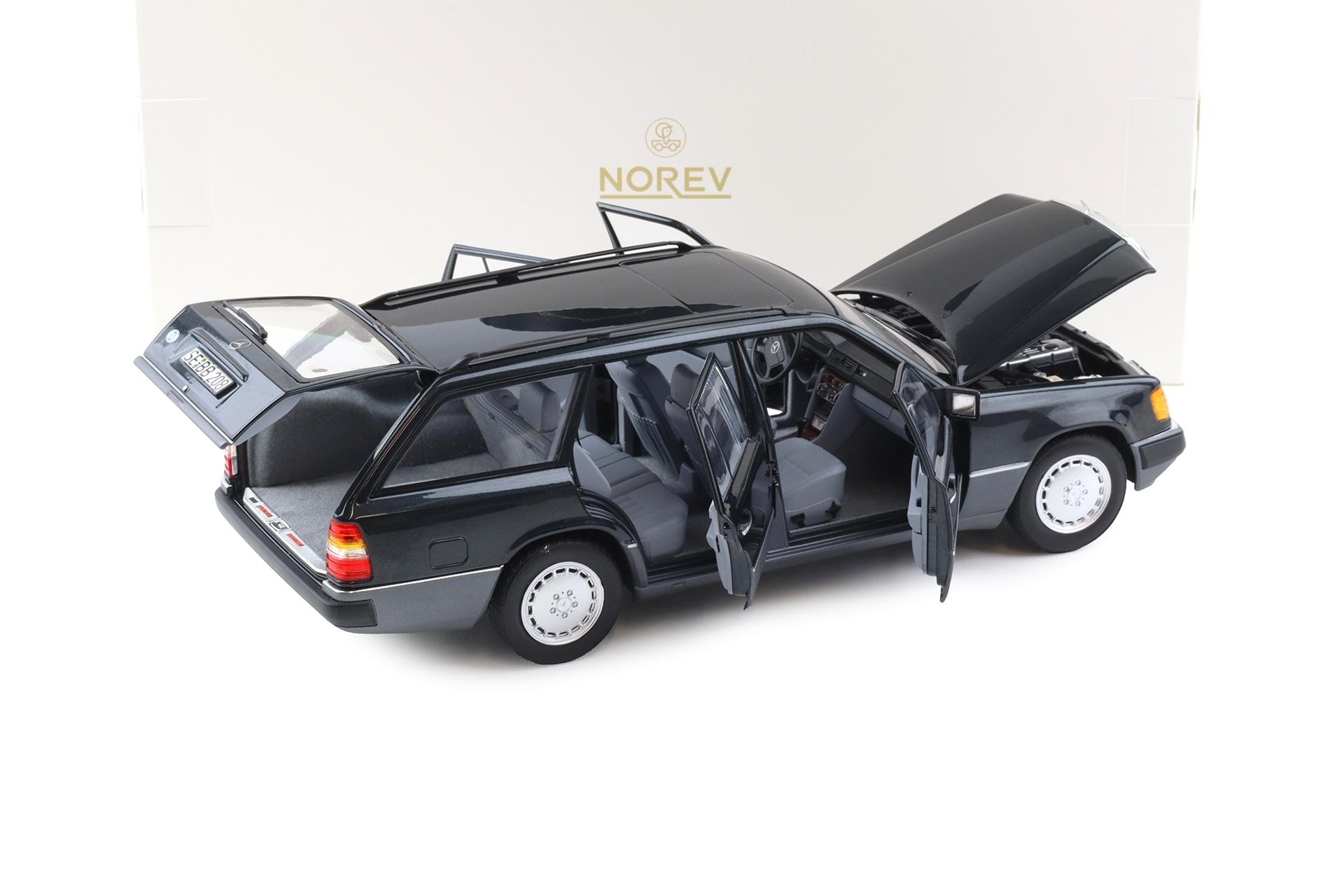 1:18 Norev Mercedes 300D T-Modell Estate S124 E-Class 1990 blue-black 183960
