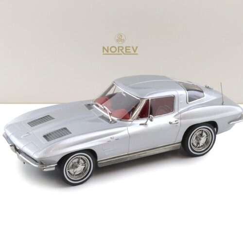 1:18 Norev Chevrolet Corvette Sting Ray Coupe 1963 Sebring silver metallic