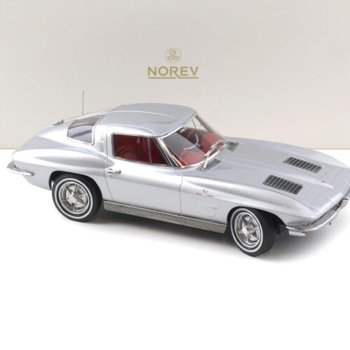 1:18 Norev Chevrolet Corvette Sting Ray Coupe 1963 Sebring silver metallic