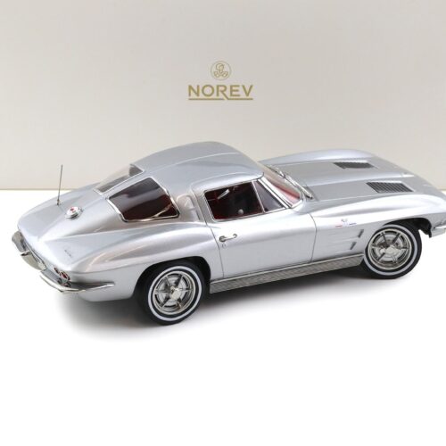1:18 Norev Chevrolet Corvette Sting Ray Coupe 1963 Sebring silver metallic