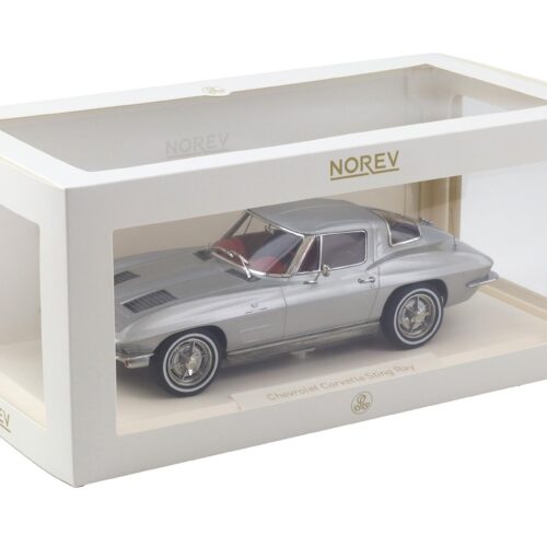 1:18 Norev Chevrolet Corvette Sting Ray Coupe 1963 Sebring silver metallic