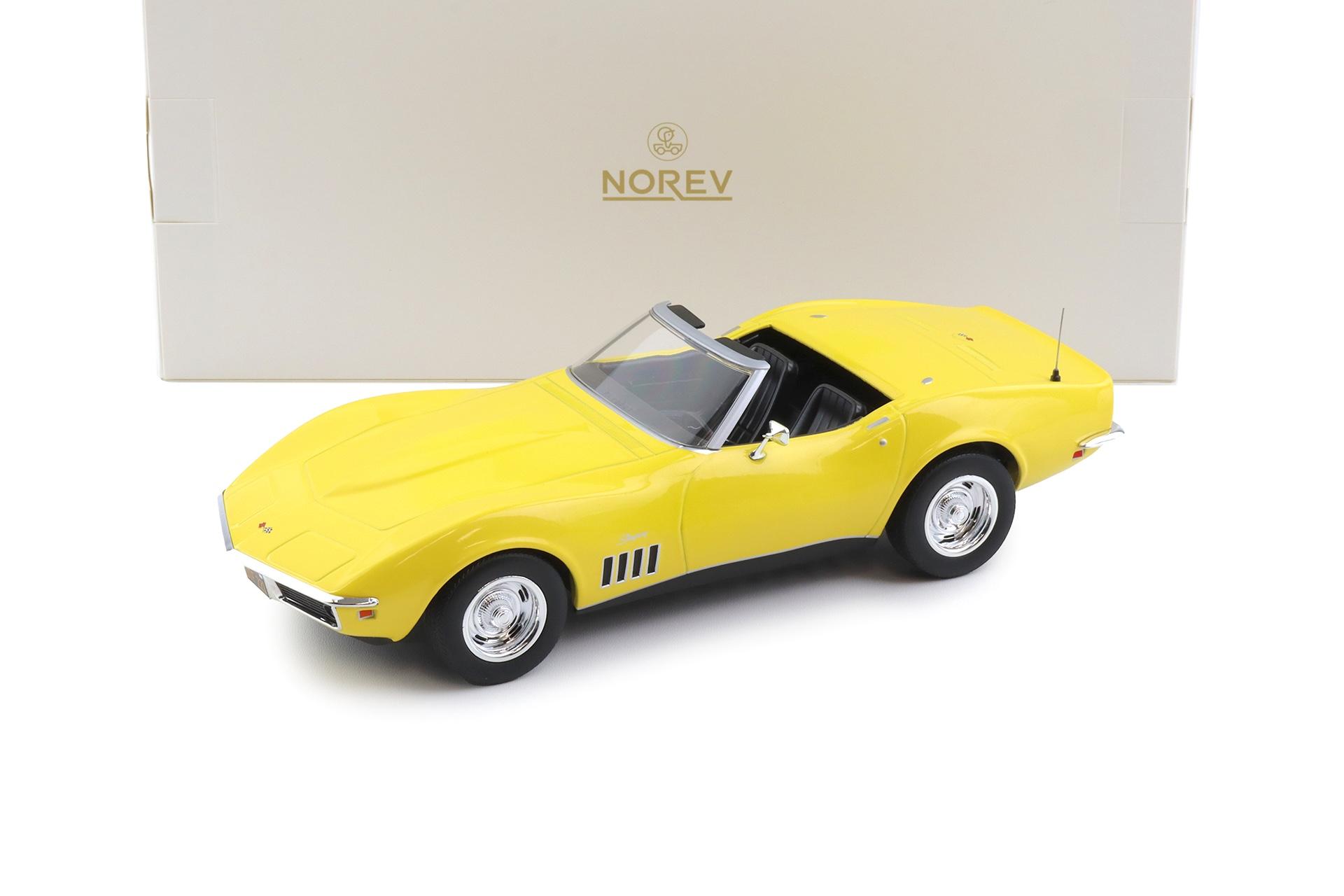 1:18 Norev Chevrolet Corvette C3 Convertible 1969 Daytona yellow
