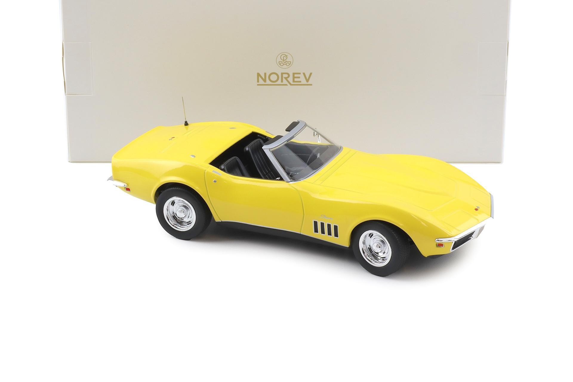 1:18 Norev Chevrolet Corvette C3 Convertible 1969 Daytona yellow