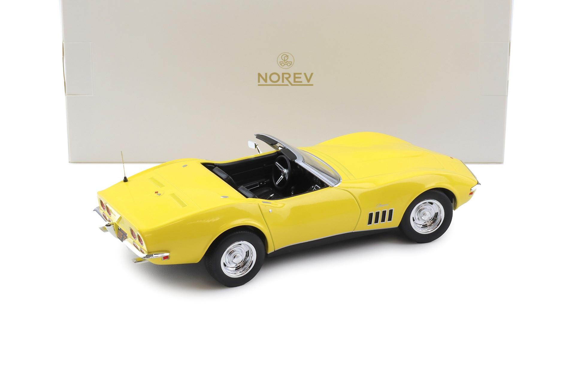 1:18 Norev Chevrolet Corvette C3 Convertible 1969 Daytona yellow