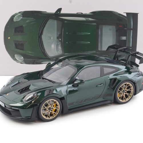 1:12 Norev Porsche 911 992 GT3 RS Coupe 2022 Jet green metallic/ gold wheels