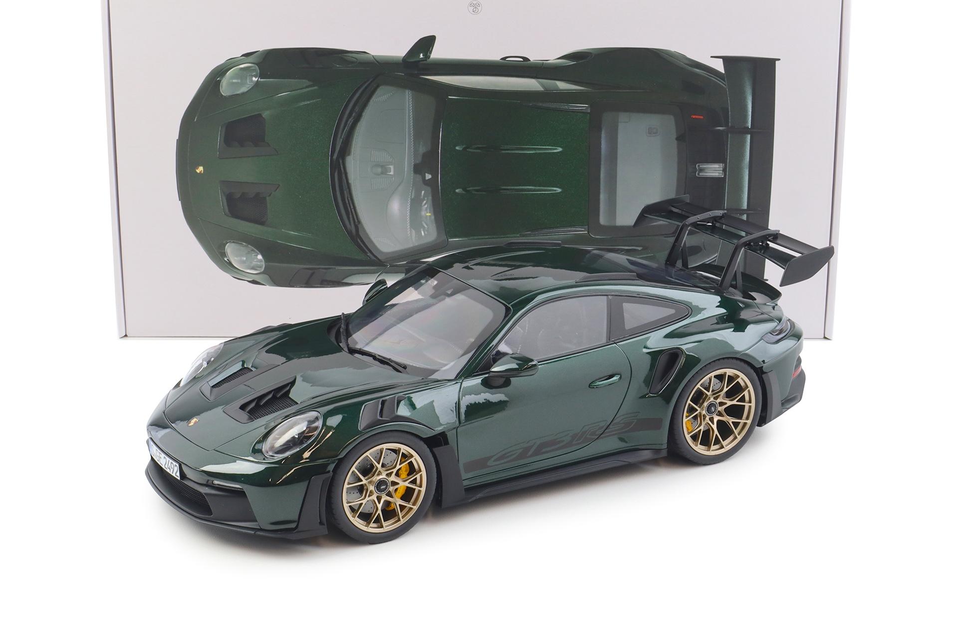 1:12 Norev Porsche 911 992 GT3 RS Coupe 2022 Jet green metallic/ gold wheels